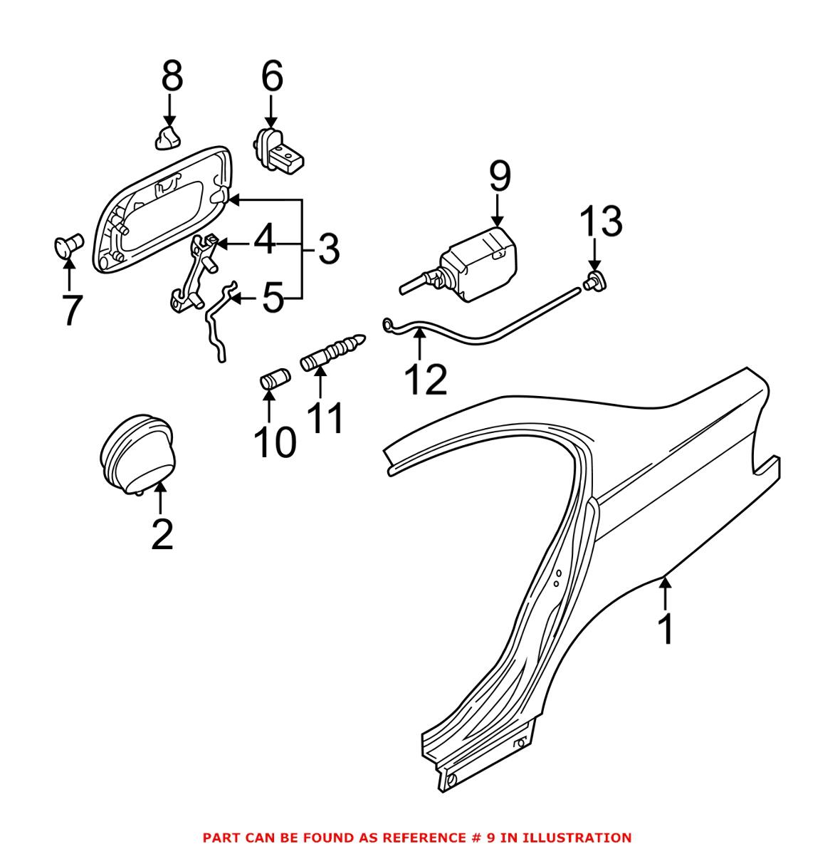 BMW Fuel Door Actuator 67116988090